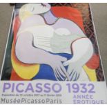 A large Picasso exhibition poster, 170 x 120cm, from Tate Modern, 8th March - 9th September 1918,