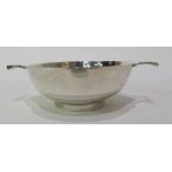 A small silver quaich, maker's mark FH, Francis Howard, Edinburgh 1967, 110gms, 13cm x 9cm x 3.5cm