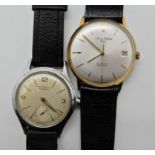 A Swiss watch Corpn. gold plated gents wristwatch, and a Mappin Campaign gents vintage wristwatch