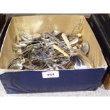 A box of loose cutlery Condition Report: Available upon request