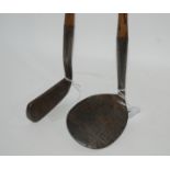A Fernie Special Mammoth Niblick and a smooth-faced putter by Nicoll (2) Condition Report: Available