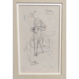 ATTRIBUTED AUGUSTUS JOHN Cupid, pencil sketch, 17 x 10cm Condition Report: Available upon request