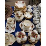 Royal Albert 'Old Country Roses' pattern tea and dinner wares comprising; eight 26.5cm diameter