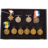 A lot comprising three WWI war medals to 16596 Pte. D Ferguson A & S H, 2100 C Dunn A.B. R.N.V.R.,