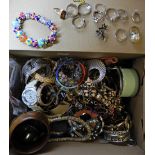 A box full of costume jewellery Condition Report: Available upon request