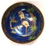 A Carlton Ware Stork and Bamboo pattern bowl, 20cm diameter Condition Report: crazed and with wear