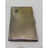 A silver cigarette case by F H Adams & Holman, Birmingham 1946, 12.5cm long x 8cm wide, 197gms