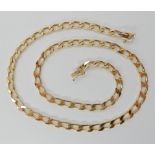 An Italian made 9ct gold fancy curb chain, length 44cm, weight 22.5gms Condition Report: Light