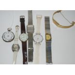 Six various ladies fashion watches and fob watch Condition Report: Available upon request