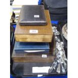 A tray lot of cased and loose EP cutlery Condition Report: Available upon request