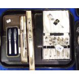A tray lot of cased EP cutlery Condition Report: Available upon request