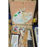 A modern artist portable easel and contents Condition Report: Available upon request