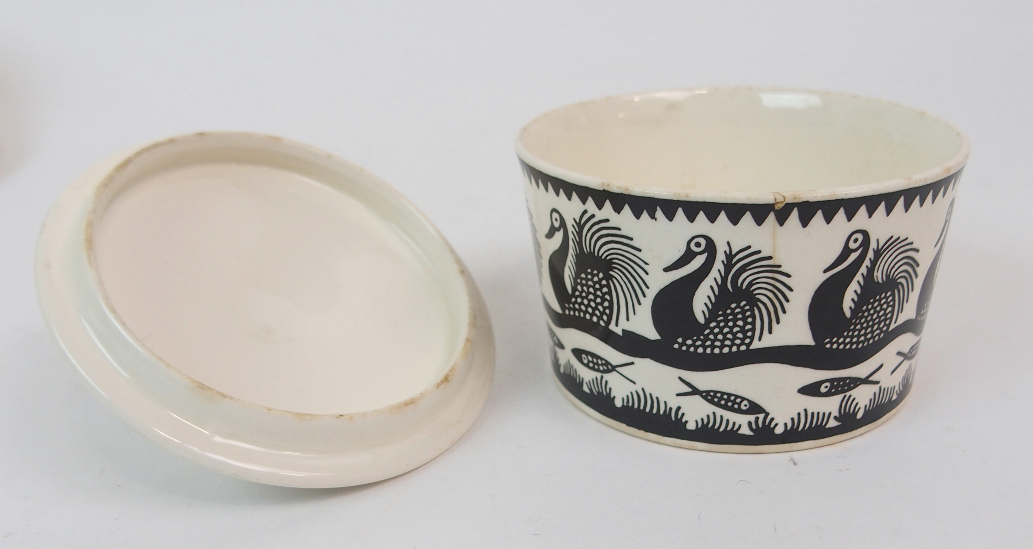 A SCOTTIE WILSON FOR ROYAL WORCESTER COFFEE SET decorated with swans on water with fish below, - Image 5 of 21