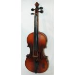 An early two-piece back violin, 33cm in case Condition Report: Available upon request