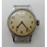 A Longines military watch, made for RAF pilots and navigators in WW2 stamped to the reverse AM 6B/