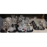 Large collection of assorted glass and crystal including Rosenthal candle holder, Krosno brandy