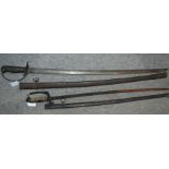 Two early naval swords with metal scabbards (2) Condition Report: Available upon request
