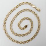 A 9ct gold, Italian made knot pattern chain length 46cm, weight 13.6gms Condition Report: