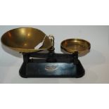 The Viking brass scales by F.J. Thornton & Co. Ltd, Wolverhampton, a set of brass scales, 30cm