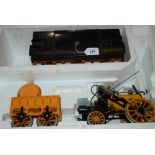 A Hornby Stephensons Rocket real steam train set in original box and small collection of other