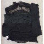 Five black lace stoles Condition Report: Available upon request