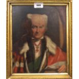 SCOTTISH SCHOOL Thomas Erskine 9th Earl of Kellie, oil on board, 29 x 23cm Condition Report: