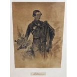 ENGLISH SCHOOL Lt Fletcher, Kings Royal Rifle Comp, watercolour, 26 x 18cm and study of a British