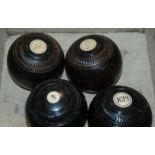 Two set of vintage lawn bowls in cases Condition Report: Available upon request