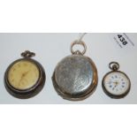 Three pocket watches and a fob watch Condition Report: Available upon request
