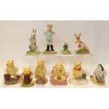 Ten Royal Doulton figures from the Winne the Pooh Collection including 'Winnie the Pooh and the