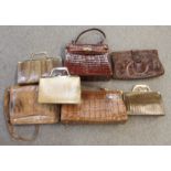 Seven vintage animal skin handbags Condition Report: Available upon request