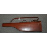 A leather leg of mutton gun case Condition Report: Available upon request