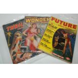 A collection of twenty-nine various comics including Planet Stories, Thrilling Wonder, Thrill