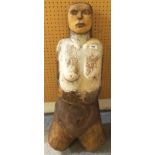 NEIL STEWART Figure composed in wood, signed, 82cm high Condition Report: Available upon request