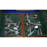 An extensive lot of EP cutlery by Viners with two canteens and loose cutlery in a box Condition