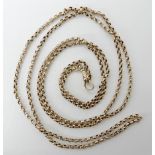 A 9ct gold guard chain length 122cm, weight 20.4gms Condition Report: Available upon request