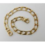 A 14k gold fancy link bracelet, length 20.5cm, weight 10.7gms Condition Report: Available upon