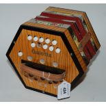 A Galotta German concertina in original box Condition Report: Available upon request