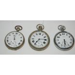 Two railway related pocket watches and another pocket watch (3) Condition Report: Available upon