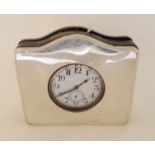 A Goliath pocket watch in silver travel case, rubbed Birmingham marks Condition Report: Available