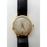 A gents 18ct gold cased Movado Tempomatic, approx weight with mechanism 40.1gms Condition Report: