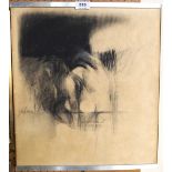 NEIL DALLAS BROWN Drawing 1, signed, charcoal and conte, 44 x 39cm, Condition Report: Available upon