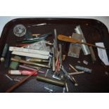 A tray lot including pen parts etc Condition Report: Available upon request