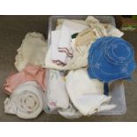 Assorted linen including tablecloths, place mats etc Condition Report: Available upon request