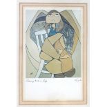 DAPHNE ODJIG Learning to be a lady and Pride, signed, print 21 x 14cm and another (3) Condition