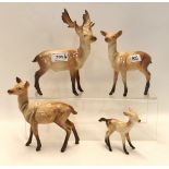 Beswick stag, two hinds and a faun Condition Report: Stag has break to antlers.