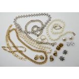 A Monet chain necklace Christian Dior earrings and other items Condition Report: Not available for