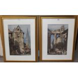 AFTER PROUT Continental street scenes, lithographs, 42 x 26cm (2) Condition Report: Available upon