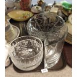 Large cut crystal bowl, two other bowls etc Condition Report: Available upon request