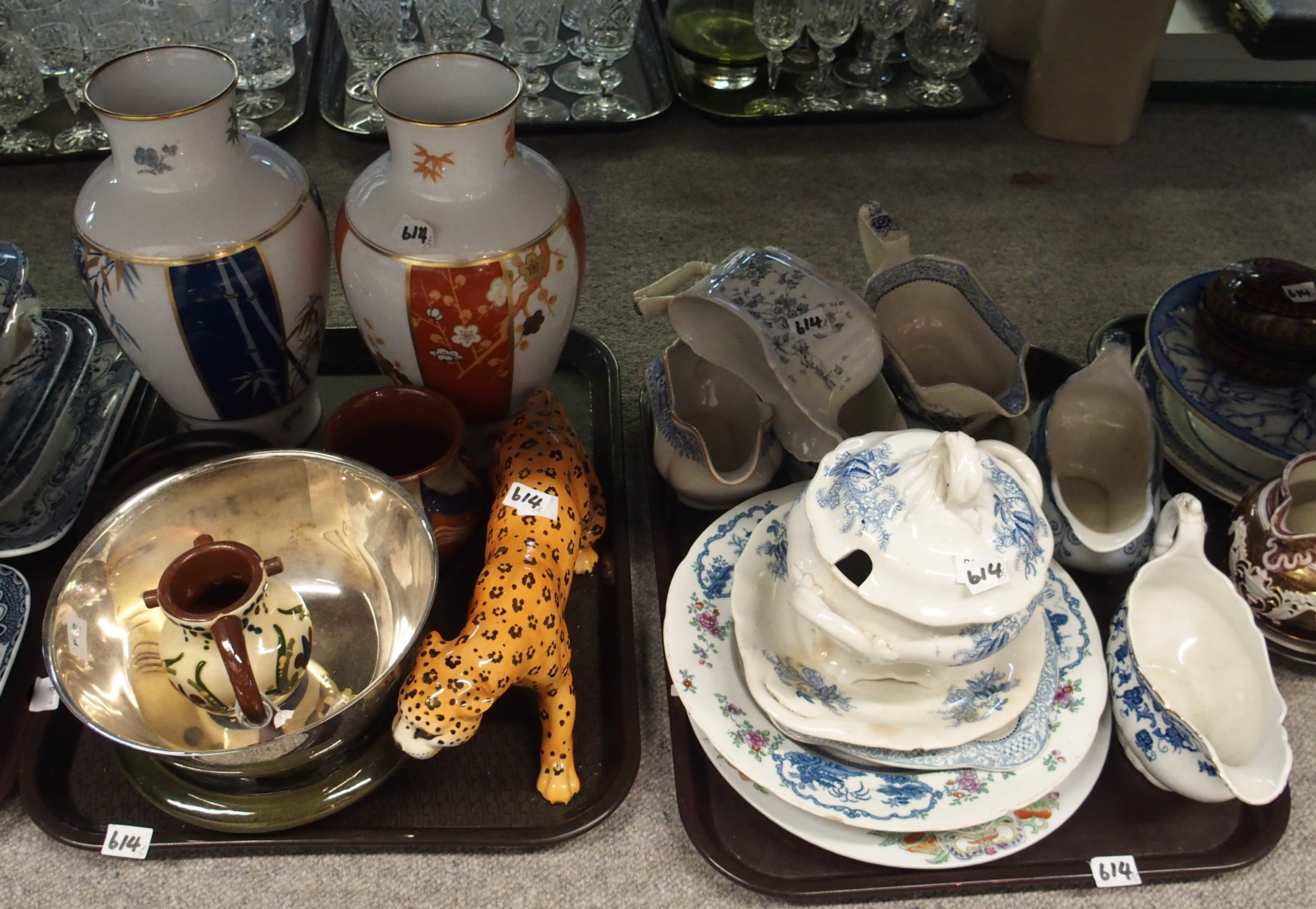 Gaterhall & Co Doric pattern dinnerwares, Beswick cheetah (def) and assorted other ceramics etc - Image 2 of 3